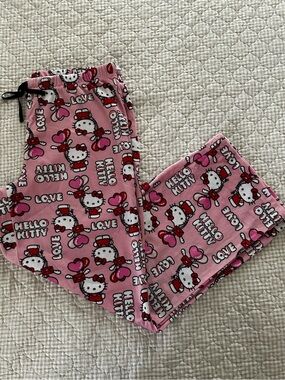 Hello Kitty Pink Lounge Pants with Black Drawstring